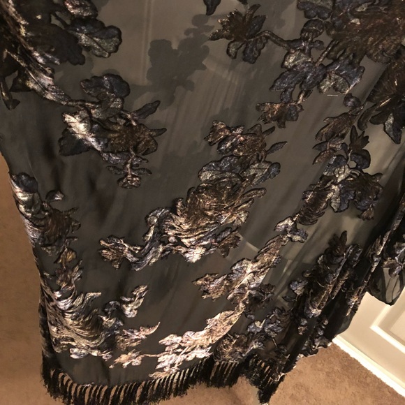 ♦️SOLD EBAY!♦️Vintage Velvet Silk Kimono Caftan OS - Picture 7 of 8